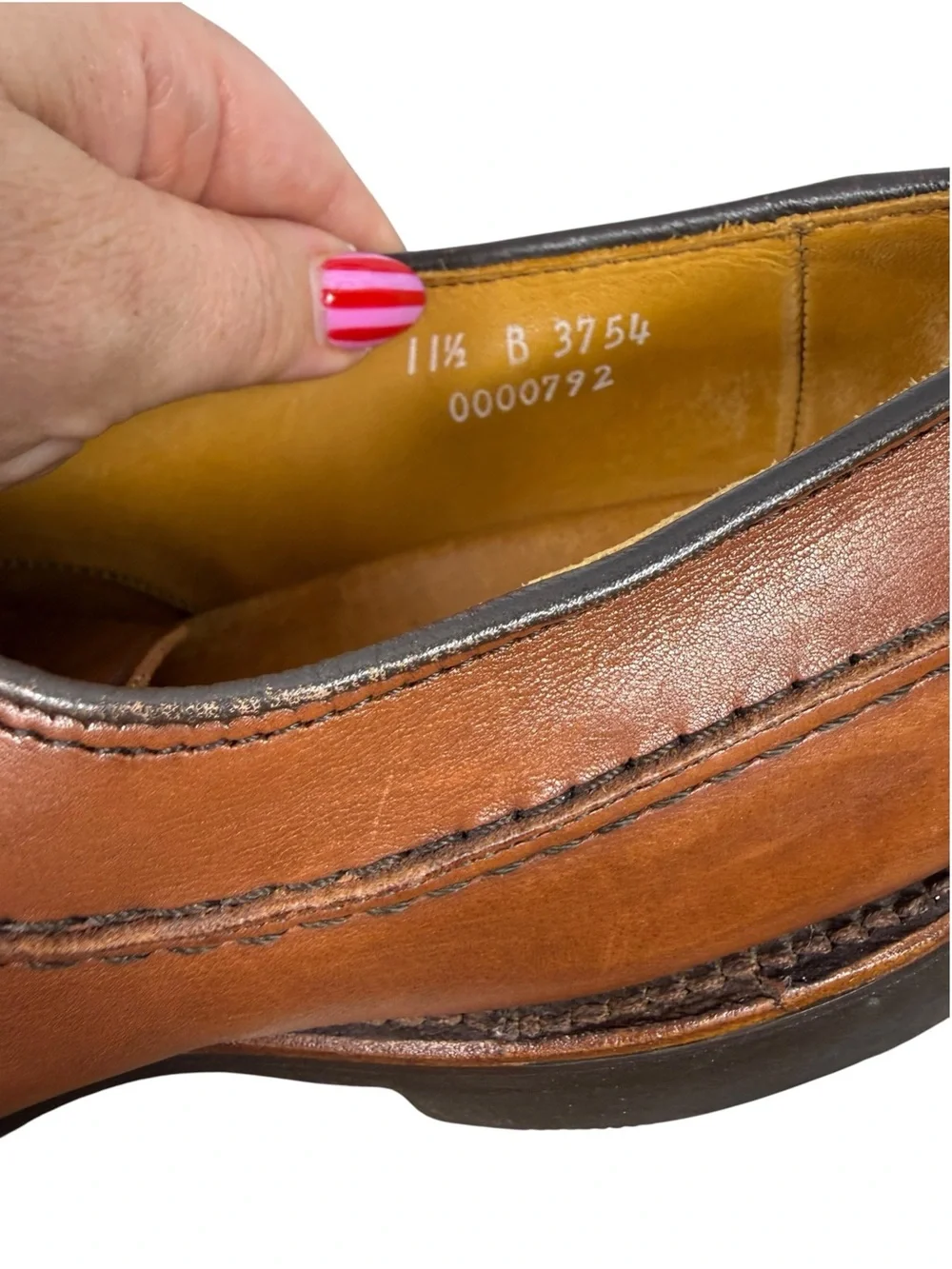 Allen Edmonds Stockbridge Lace Up Split Toe Leather Oxford Comfort Shoes 11.5 B